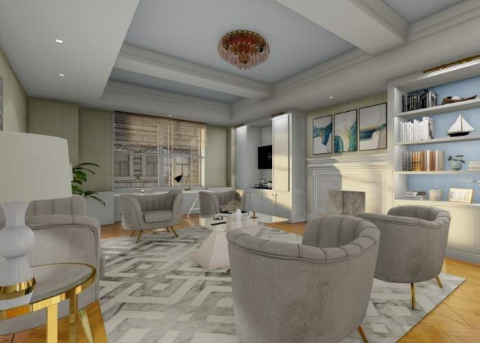 Contemporary apartment in an Art Deco building