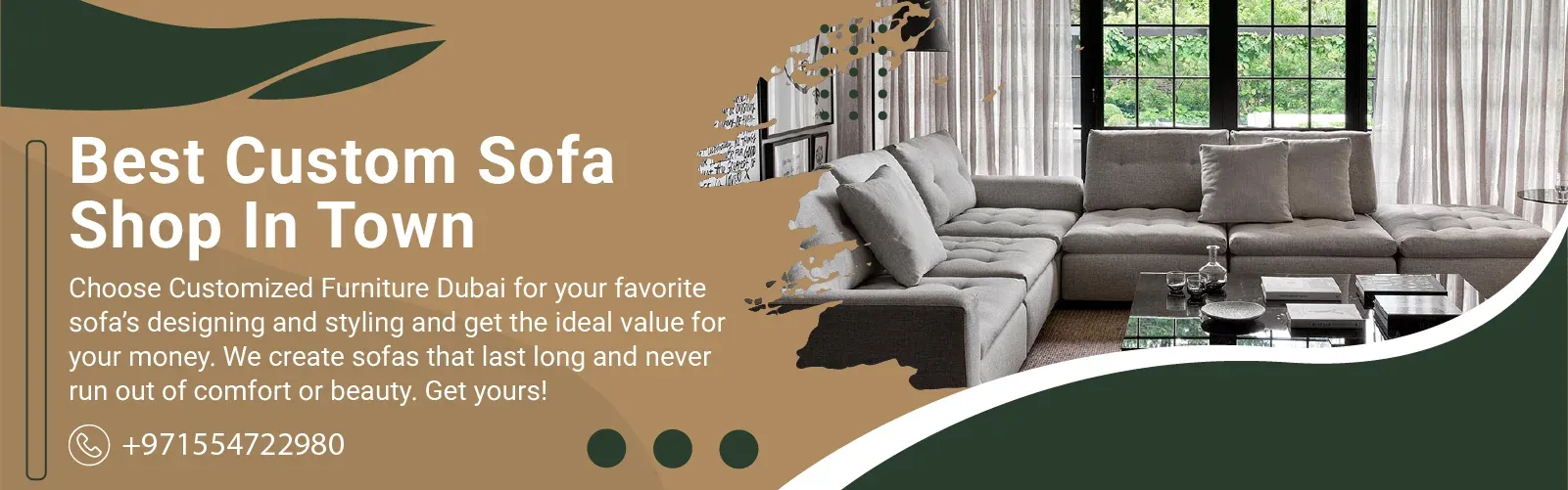 Custom sofa banner