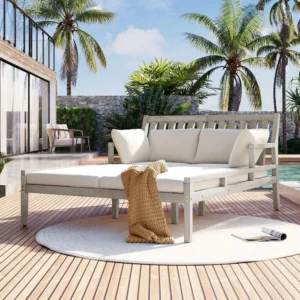 Acacia Wood Outdoor Furniture Patio Daybed