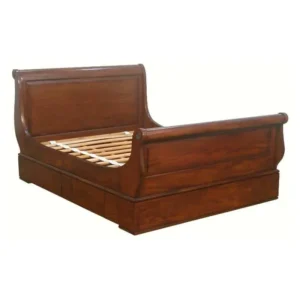 Celtic Sleigh Mahogany Bed with Storage
