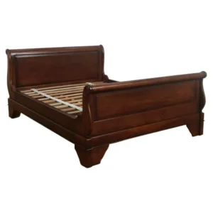 French Sleigh Mahogany Bed Single Panel