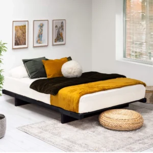 Japanese Style Low Oak Bed