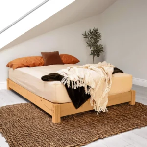 Low Profile Oak Bed No Headboard