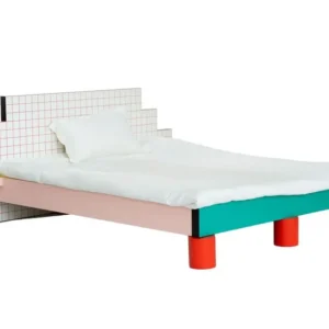 SUPERBED RED GRID MDF Double Bed
