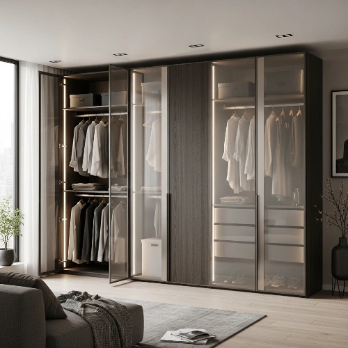 Wardrobe Cabinets 42 Compact Sliding Closet